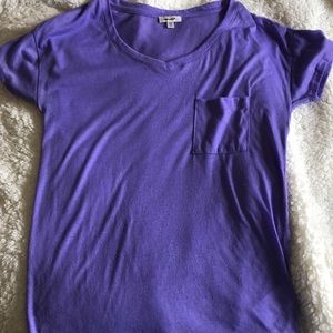 purple t shirt with pocket